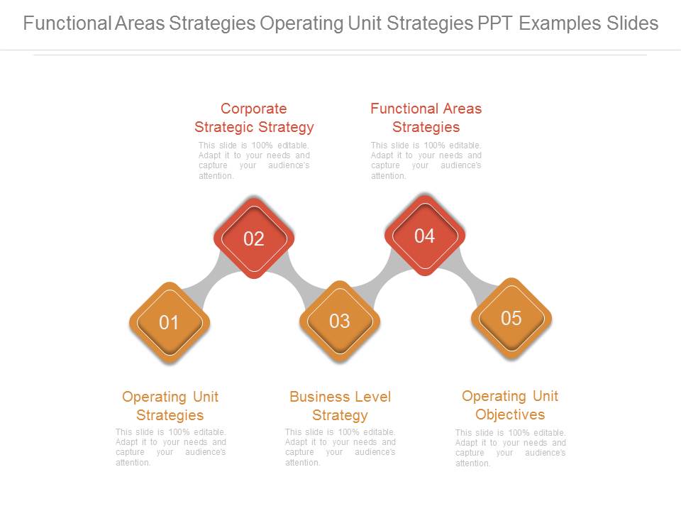 Functional Areas Strategies Operating Unit Strategies Ppt Examples Slides