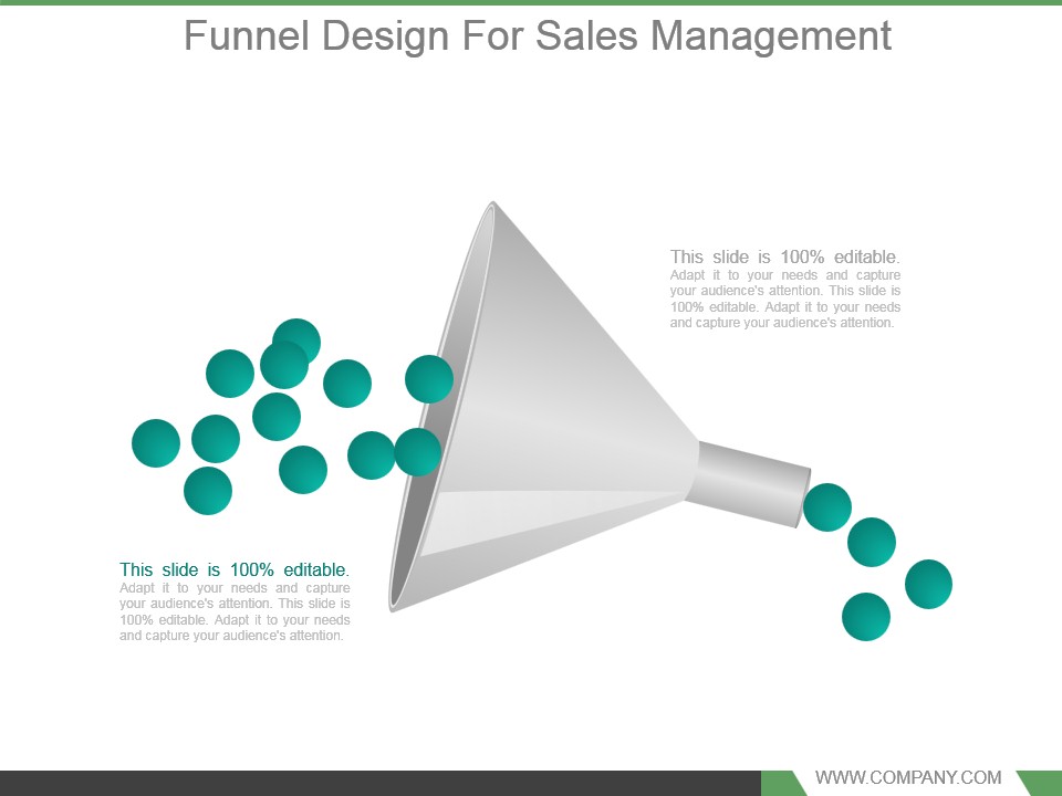 Funnel Design For Sales Management Powerpoint Slide Information