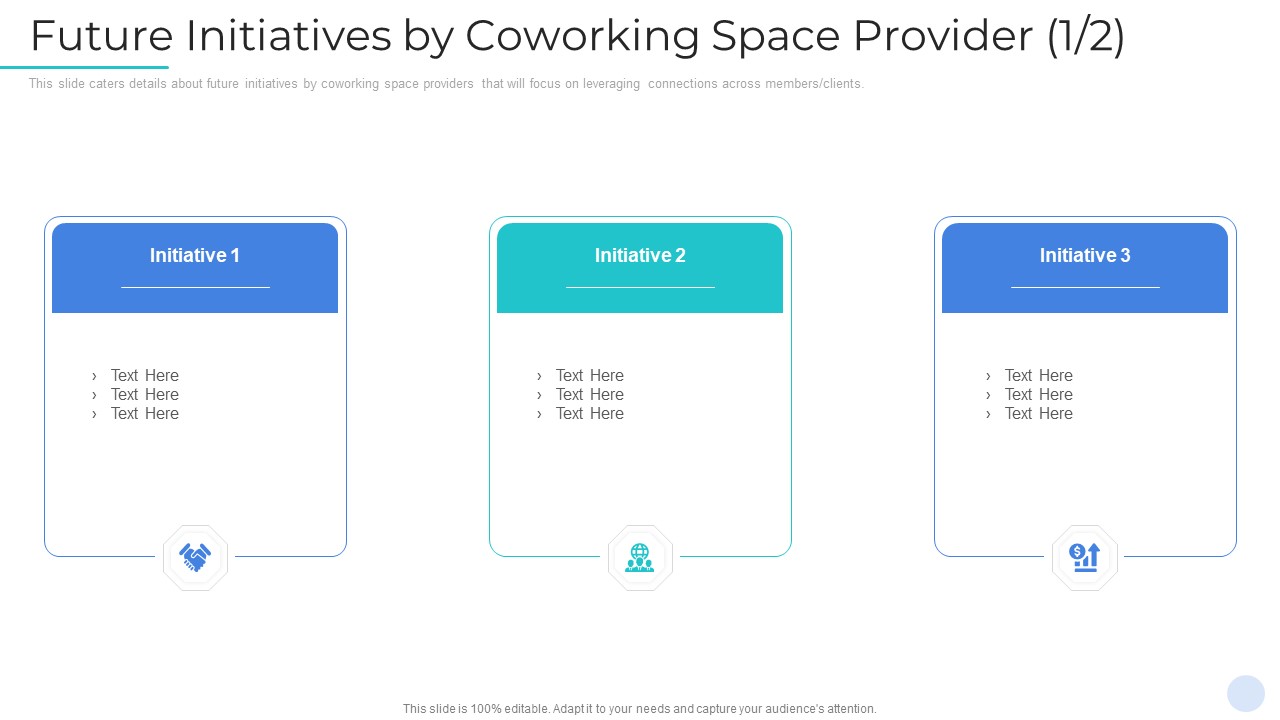 Future Initiatives By Coworking Space Provider Initiative Mockup PDF