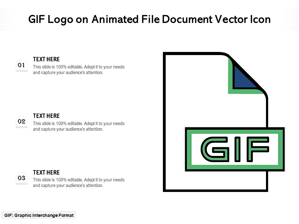 GIF Logo On Animated File Document Vector Icon Ppt PowerPoint Presentation Gallery Designs Download PDF