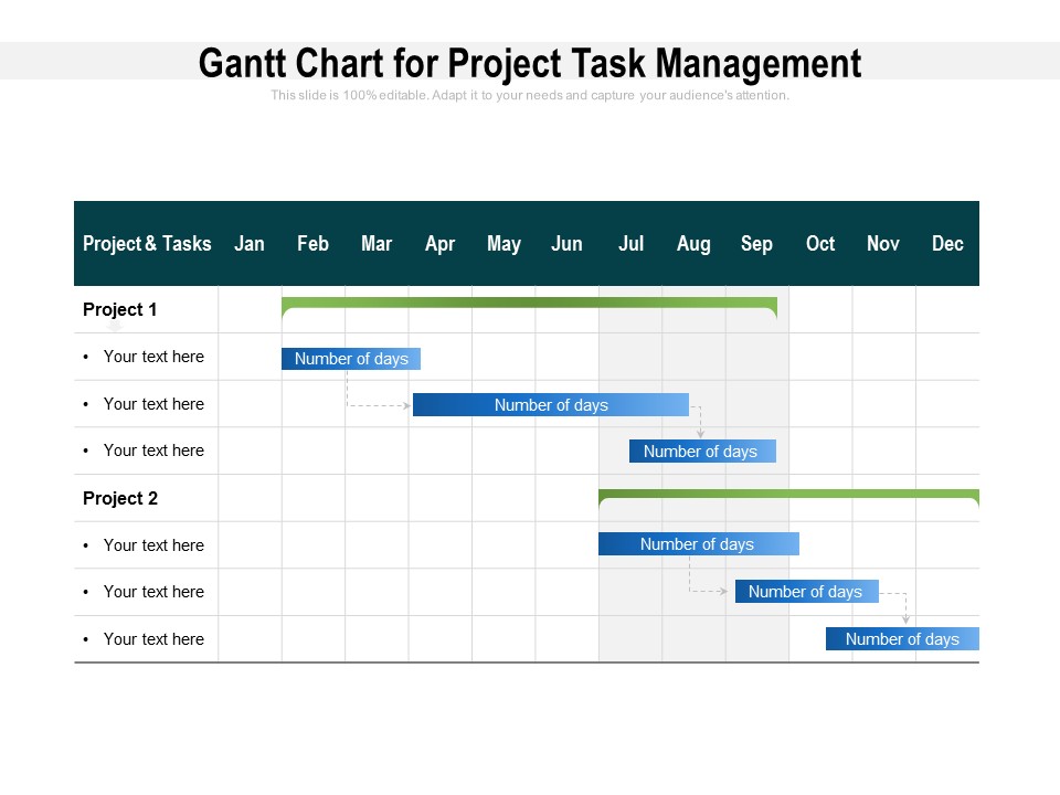 Gantt Chart For Project Task Management Ppt PowerPoint Presentation Outline Smartart