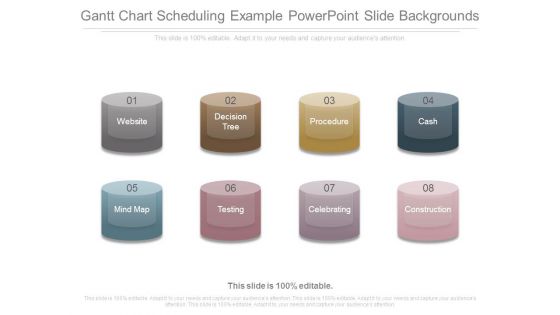 Gantt Chart Scheduling Example Powerpoint Slide Backgrounds
