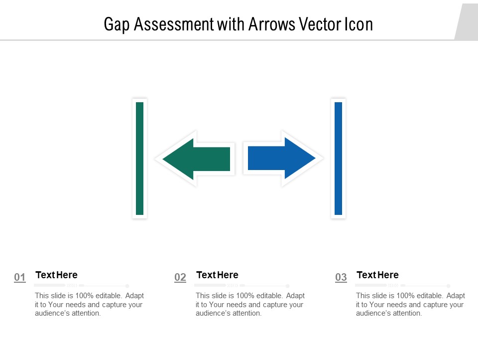 Gap Assessment With Arrows Vector Icon Ppt Powerpoint Presentation Rules Pdf