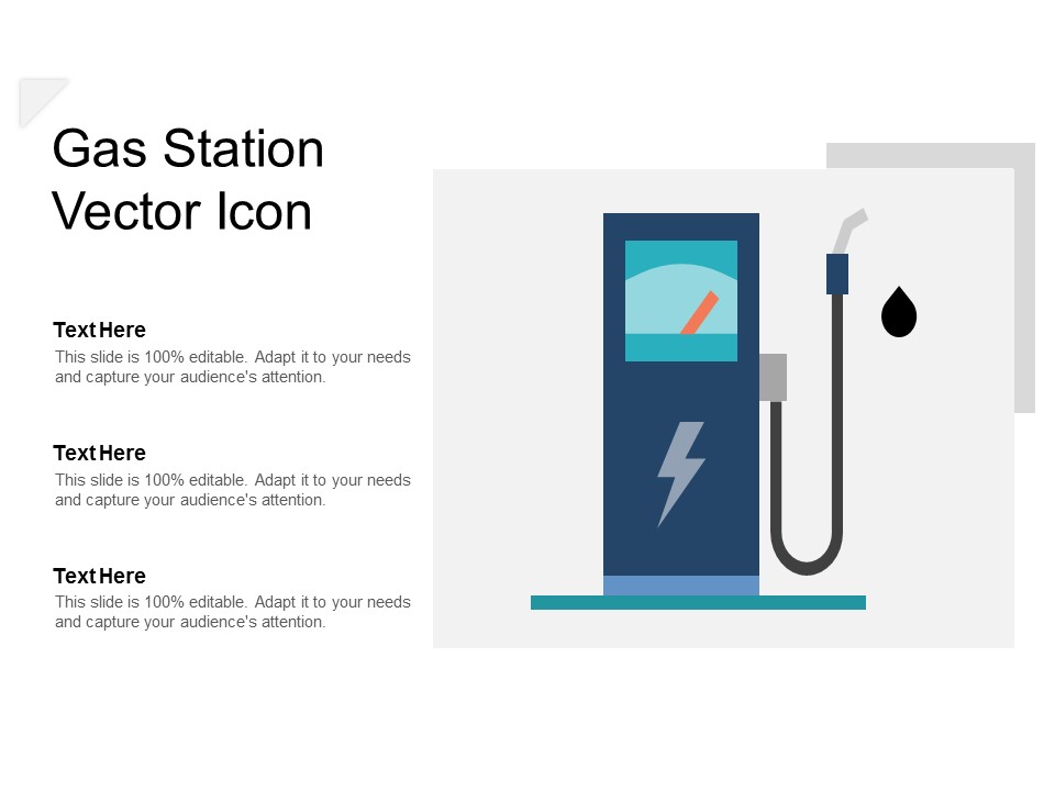 Gas Station Vector Icon Ppt PowerPoint Presentation Visual Aids Background Images