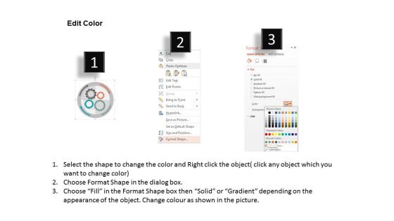 Gears And Circular Arrows Process Control Powerpoint Template