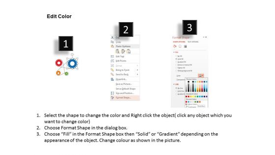 Gears Connected With Chain Powerpoint Templates