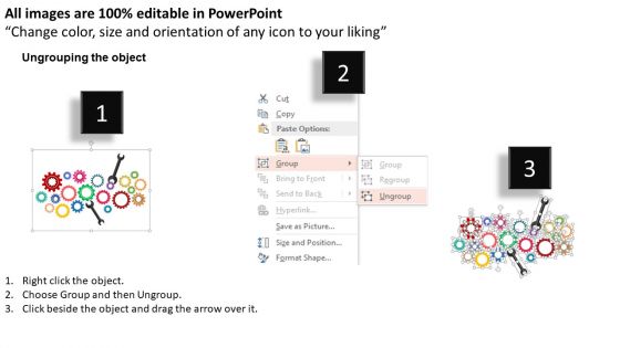 Gears For Strategic Management Planning Powerpoint Template