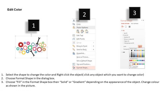Gears For Strategic Management Planning Powerpoint Template