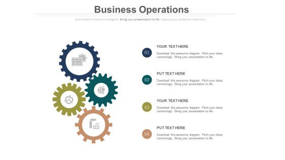 Gears Free Operations PowerPoint Slide