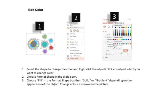 Gears Infographic For Process Management Powerpoint Templates