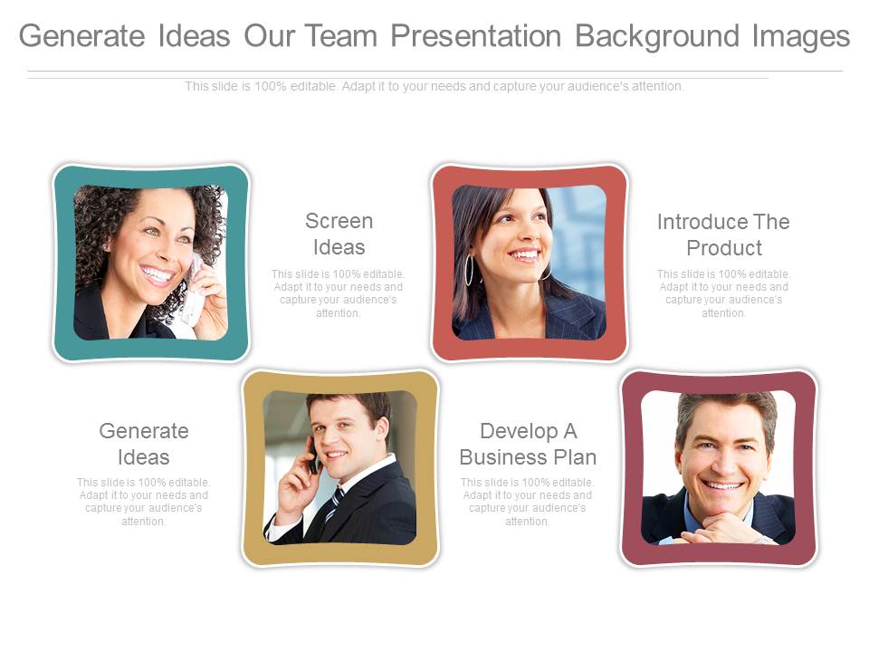 Generate Ideas Our Team Presentation Background Images