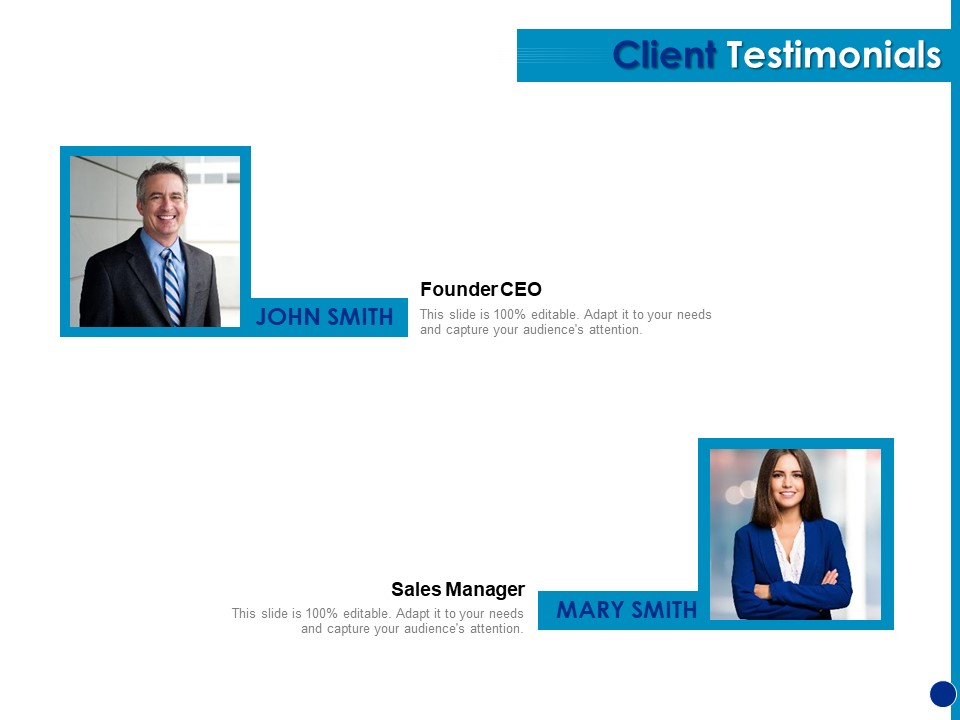 Generating Financial Support Client Testimonials Ppt Outline Good PDF
