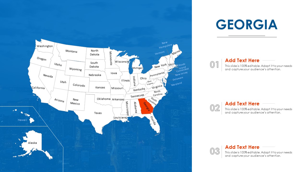 Georgia Map PowerPoint Presentation Ppt Template PDF