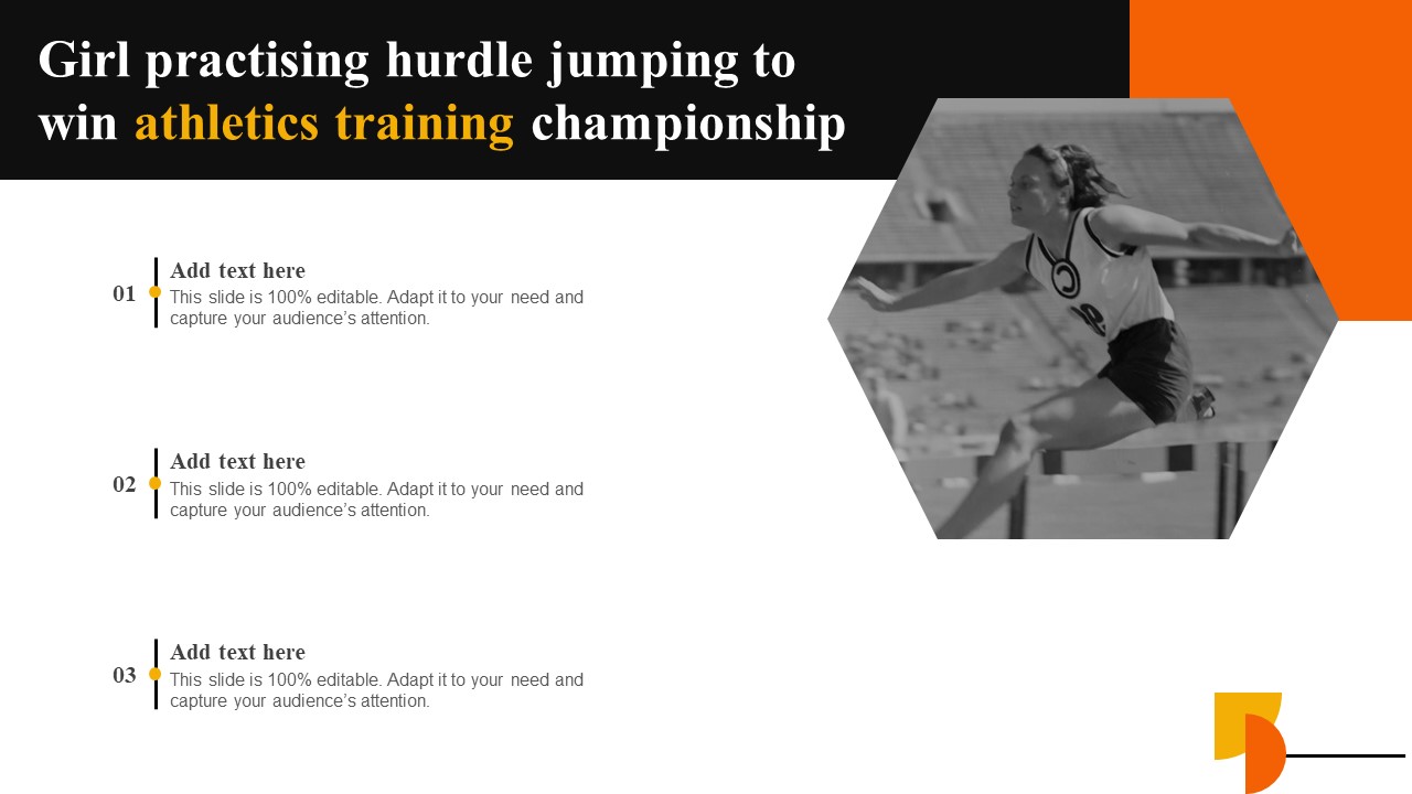 Girl Practising Hurdle Jumping To Win Athletics Training Championship Topics PDF