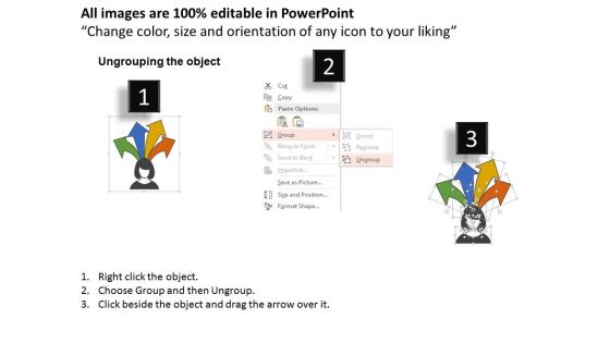 Girl With Arrows On Mind For Learning Powerpoint Templates