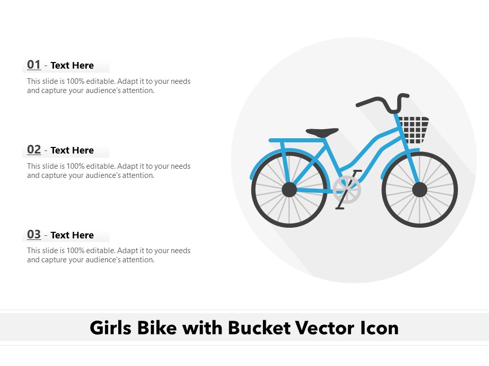 Girls Bike With Bucket Vector Icon Ppt PowerPoint Presentation Portfolio Visual Aids PDF