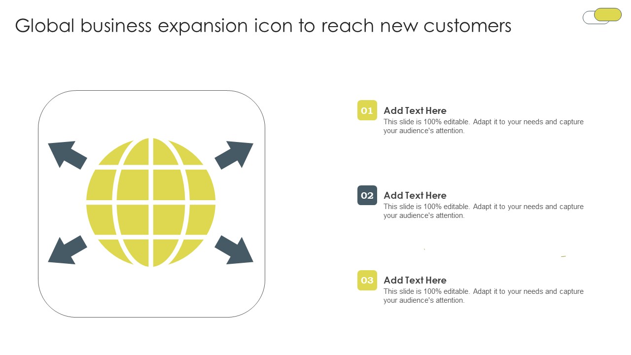 Global Business Expansion Icon To Reach New Customers Download PDF