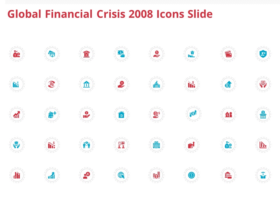 Global Financial Crisis 2008 Icons Slide Ppt Slides Introduction PDF