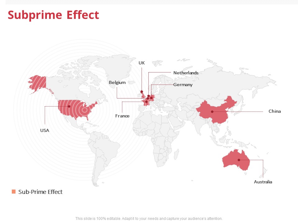 Global Financial Crisis 2008 Subprime Effect Ppt Professional PDF