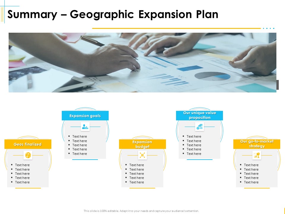 Global Organization Marketing Strategy Development Summary Geographic Expansion Plan Icons PDF