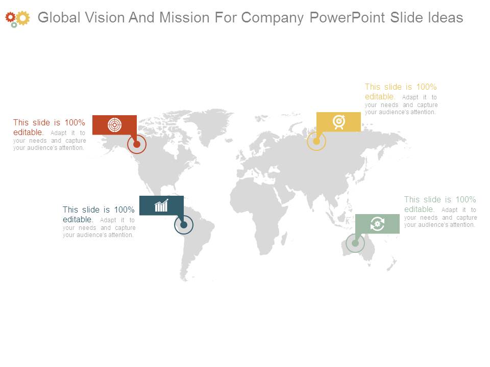 Global Vision And Mission For Company Powerpoint Slide Ideas