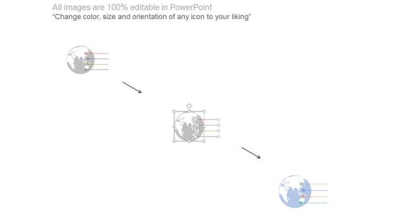 Globe With Four Points For Business Strategy Powerpoint Slides