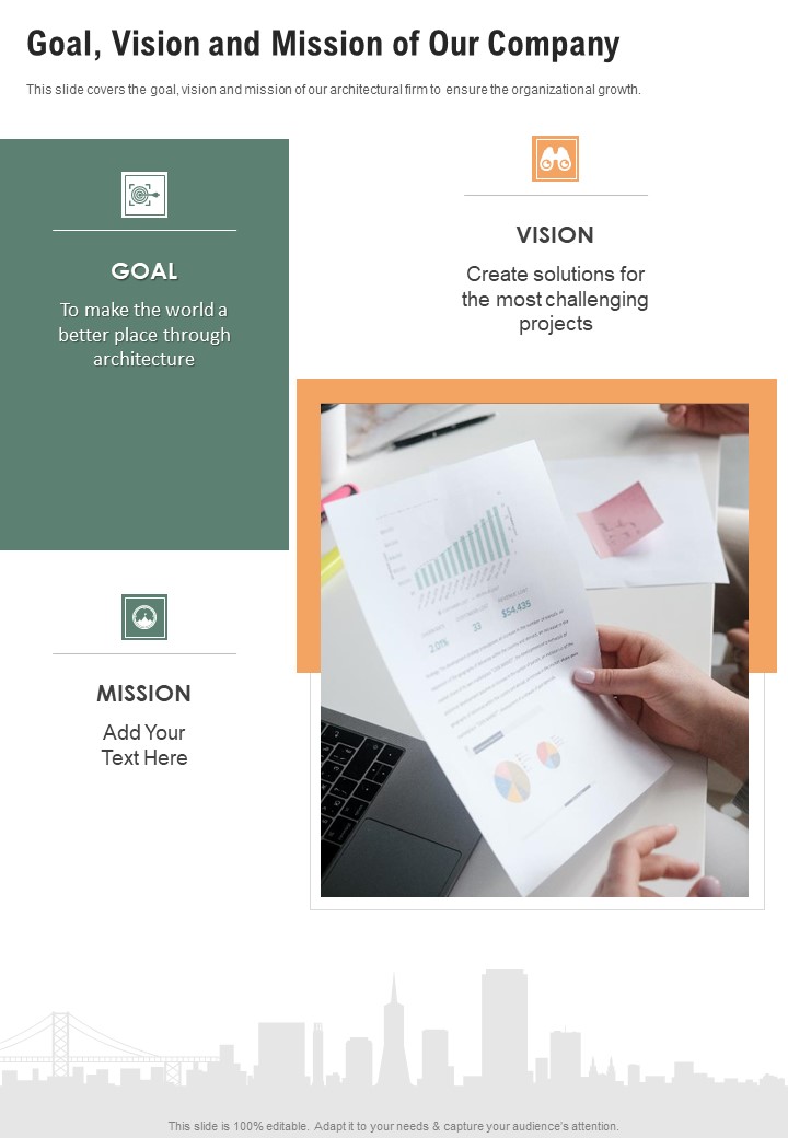 Goal Vision And Mission Of Our Company One Pager Documents