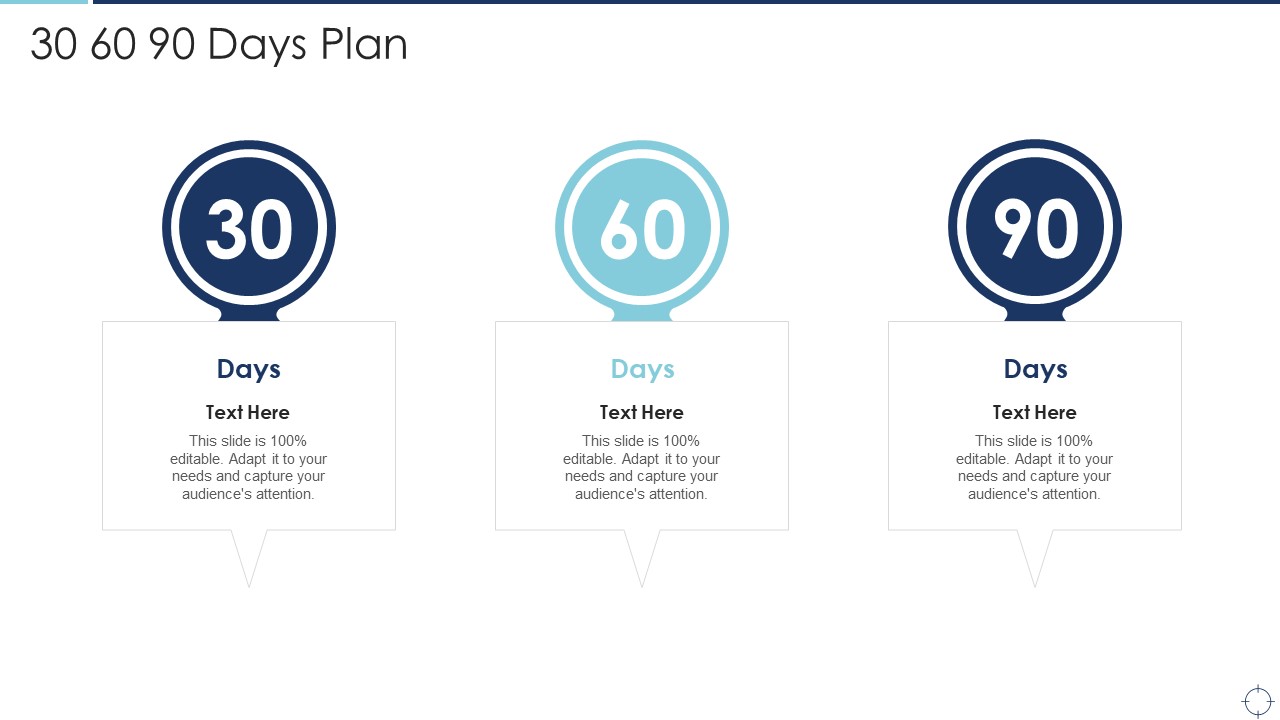 Goals Slide Pitch Deck 30 60 90 Days Plan Guidelines PDF