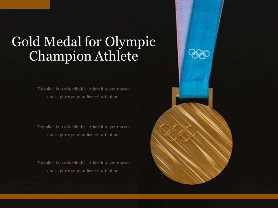 Gold Medal For Olympic Champion Athlete Ppt PowerPoint Presentation Slides Good PDF