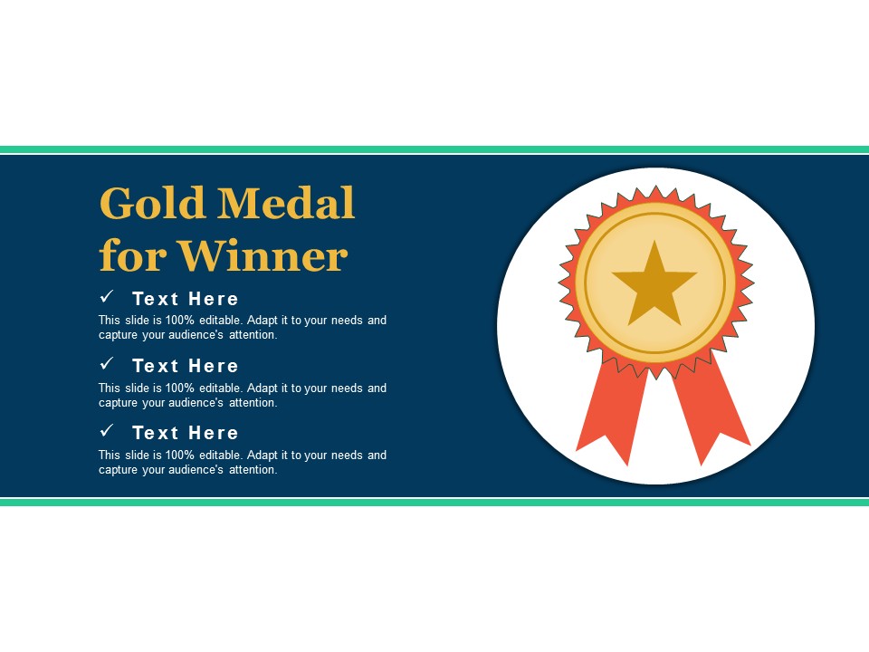 Gold Medal For Winner Ppt PowerPoint Presentation Show