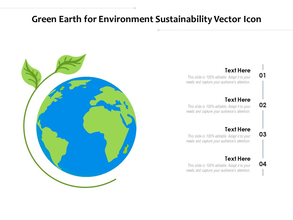 Green Earth For Environment Sustainability Vector Icon Ppt PowerPoint Presentation Gallery Deck PDF