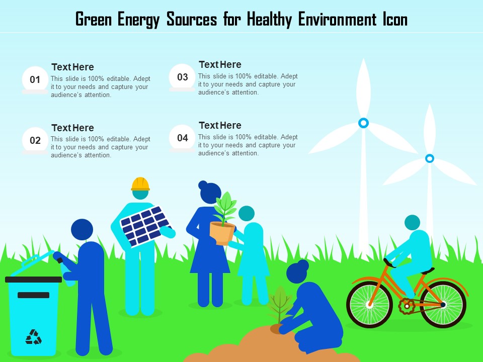 Green Energy Sources For Healthy Environment Icon Ppt PowerPoint Presentation File Guide PDF