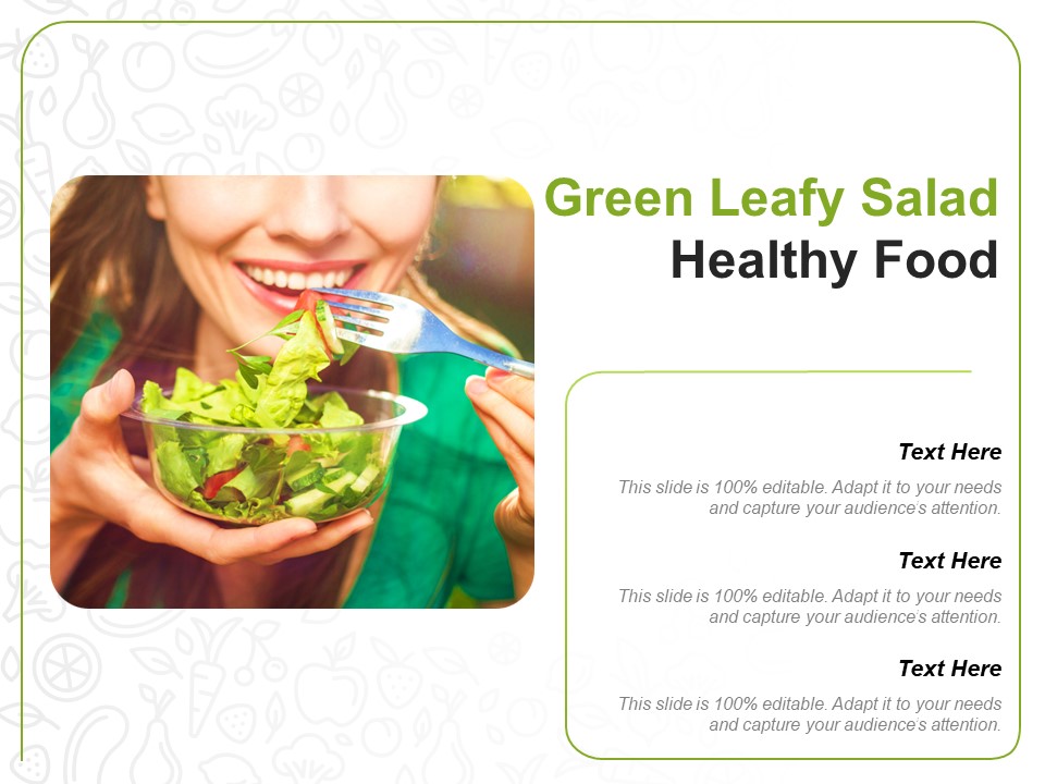 Green Leafy Salad Healthy Food Ppt PowerPoint Presentation Model Inspiration