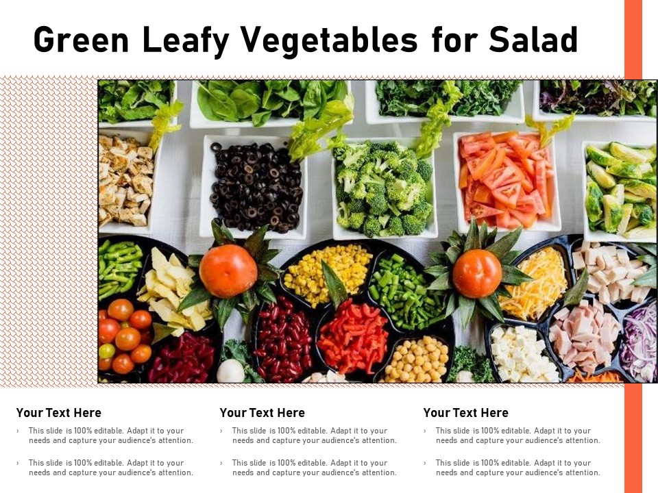 Green Leafy Vegetables For Salad Ppt PowerPoint Presentation Inspiration Smartart PDF
