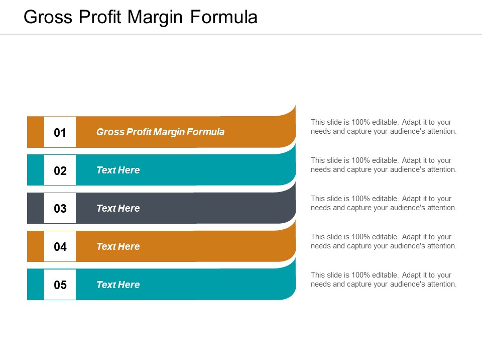 Gross Profit Margin Formula Ppt PowerPoint Presentation Model Pictures Cpb