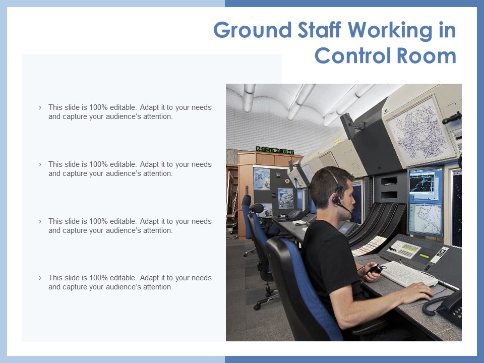 Ground Staff Working In Control Room Ppt PowerPoint Presentation Show Deck