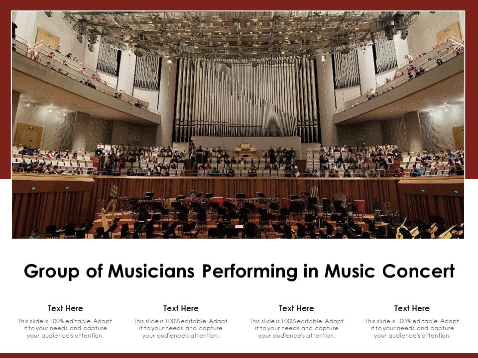 Group Of Musicians Performing In Music Concert Ppt PowerPoint Presentation Icon Slides PDF