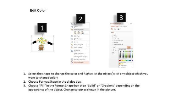 Grow Dollar Plant With Hands Powerpoint Template