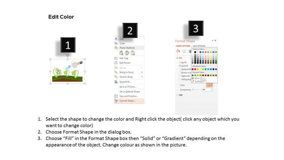 Grow Plant For Green Energy Source Powerpoint Template