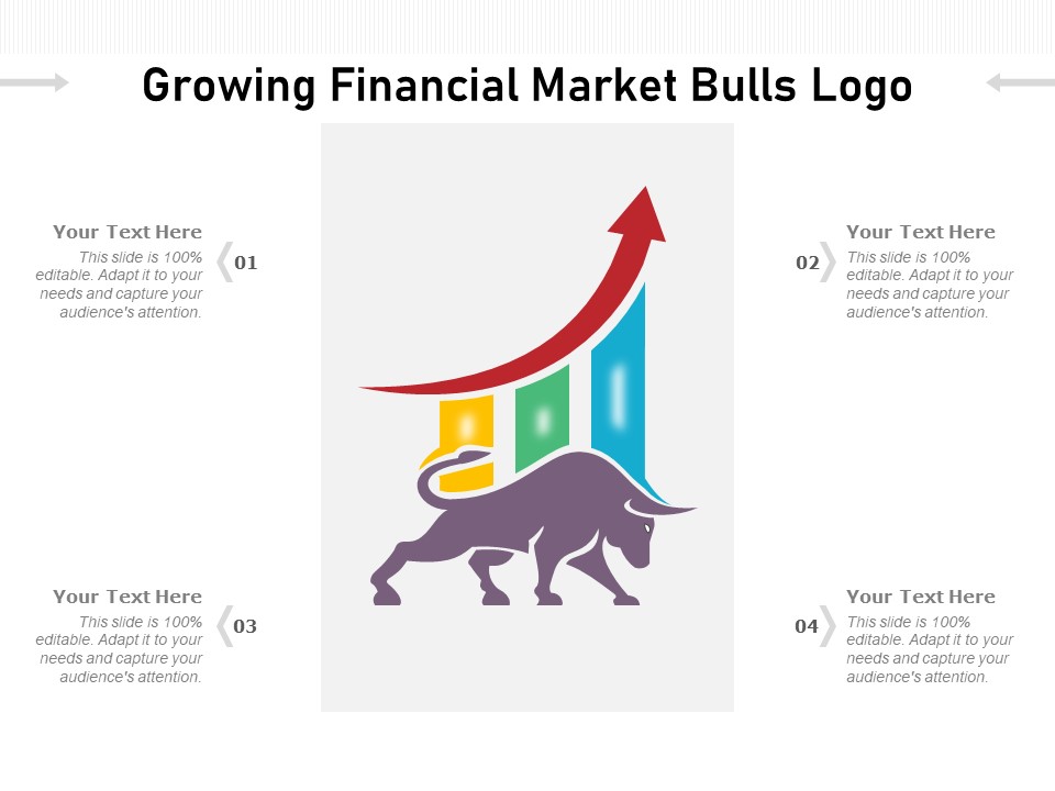 Growing Financial Market Bulls Logo Ppt PowerPoint Presentation Infographics Sample PDF
