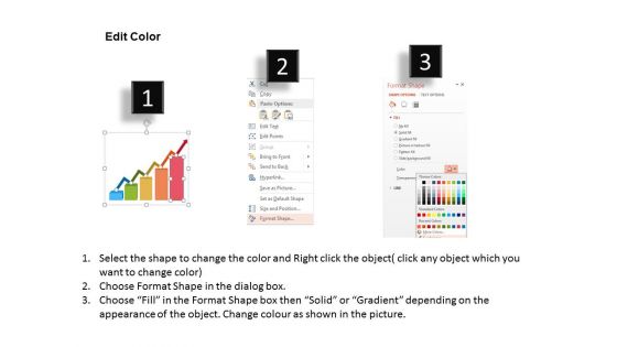 Growth Arrow On Bar Graph Infographics Powerpoint Template