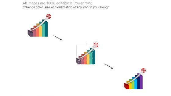 Growth Graph With Arrow On Target Board Powerpoint Slides