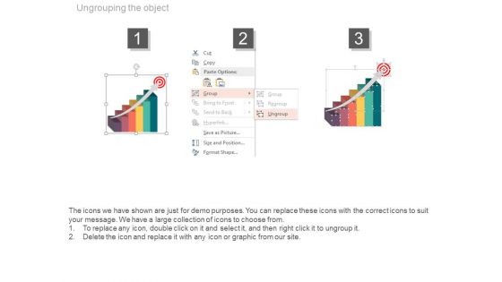 Growth Graph With Arrow On Target Board Powerpoint Slides