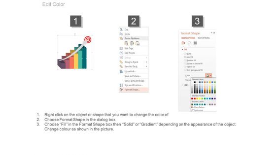 Growth Graph With Arrow On Target Board Powerpoint Slides