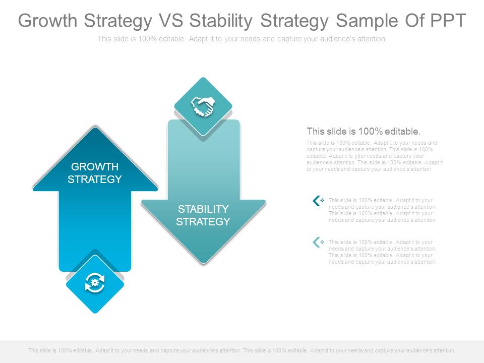 Growth Strategy Vs Stability Strategy Sample Of Ppt