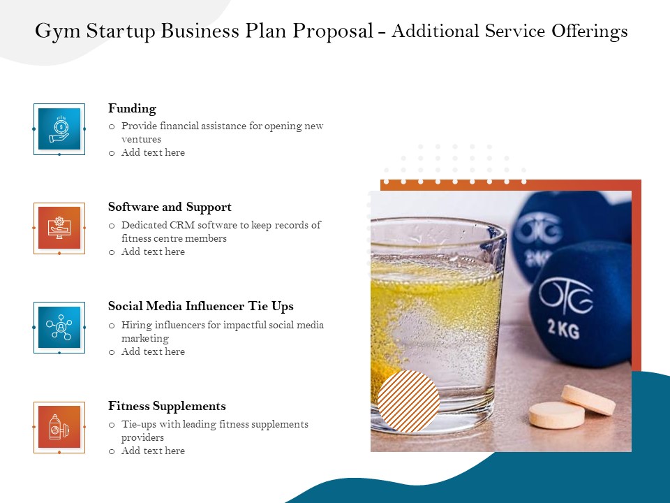 Gym And Fitness Center Business Plan Gym Startup Business Plan Proposal Additional Service Offerings Elements PDF