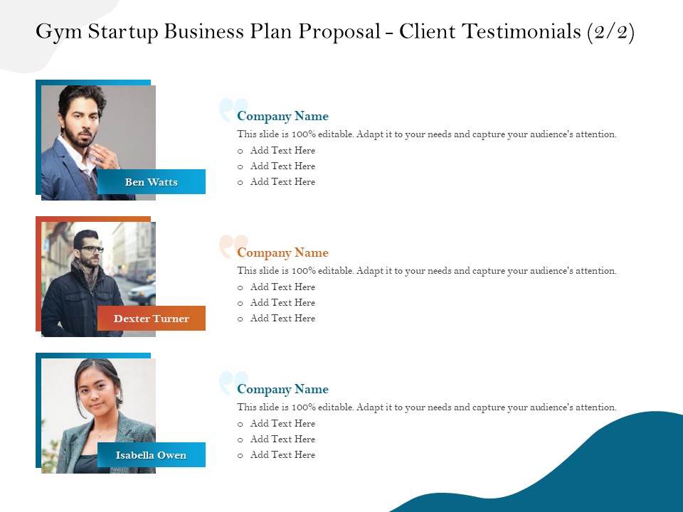Gym And Fitness Center Business Plan Gym Startup Business Plan Proposal Client Testimonials Team Rules PDF