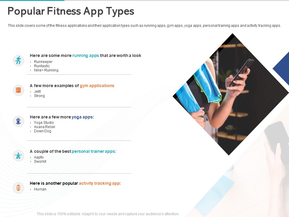 Gym Health And Fitness Market Industry Report Popular Fitness App Types Ppt PowerPoint Presentation Gallery Format Ideas PDF
