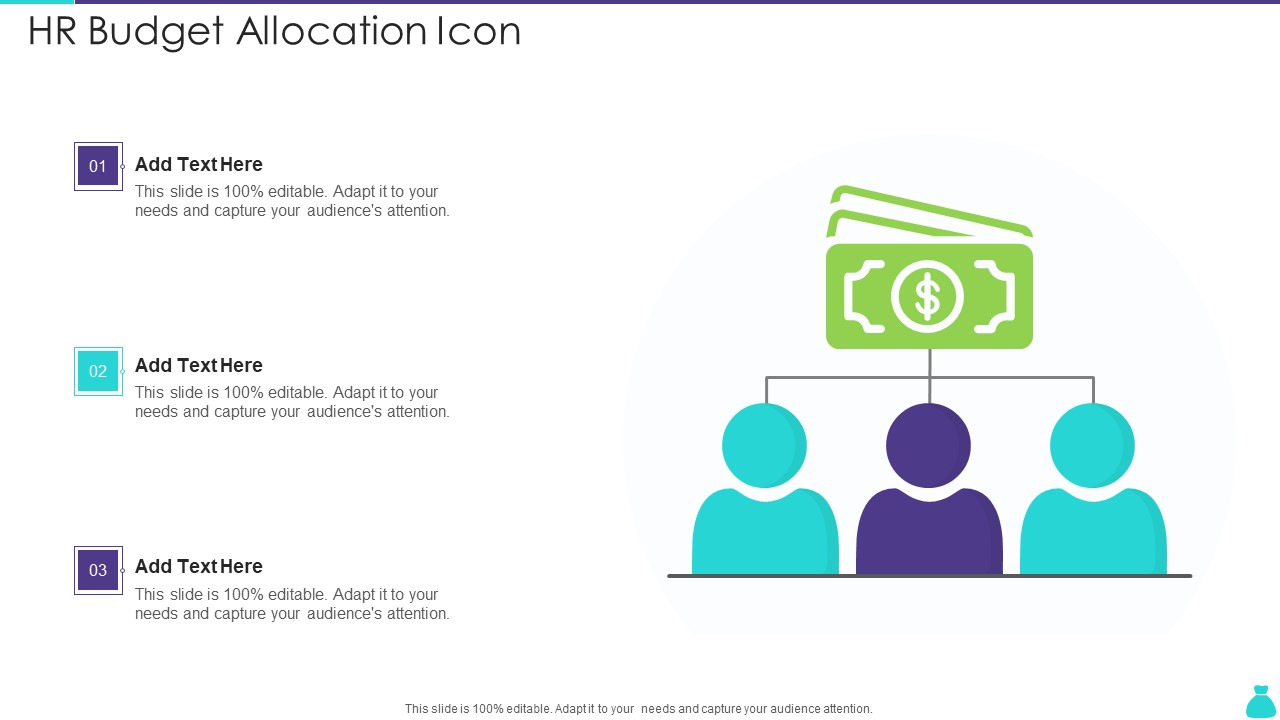 HR Budget Allocation Icon Ppt PowerPoint Presentation File Graphic Tips PDF