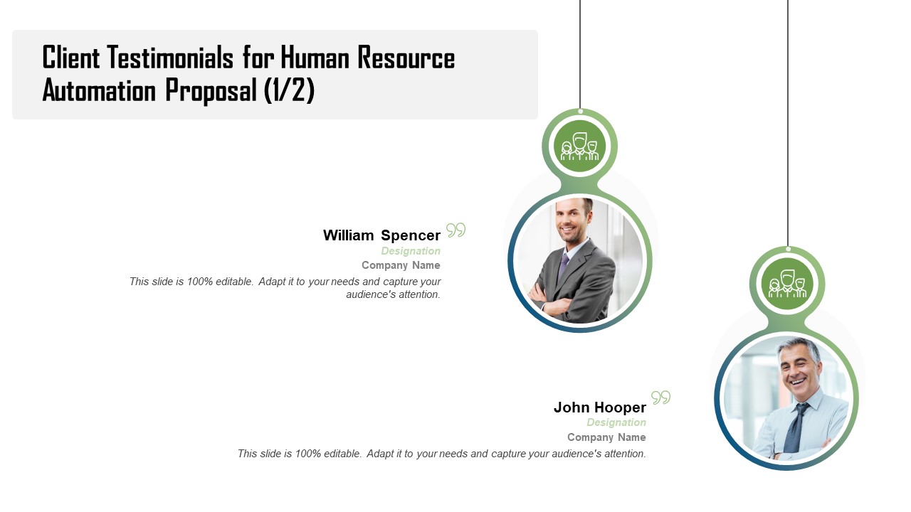 HR Process Automation Client Testimonials For Human Resource Automation Proposal Graphics PDF